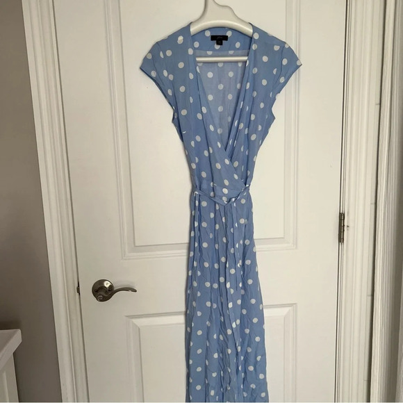 J.Crew Midi Wrap Polka Dot Dress size XS - Picture 2 of 6